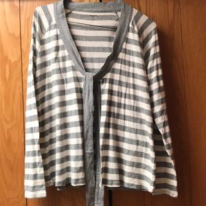 Garnet Hill tie cardigan